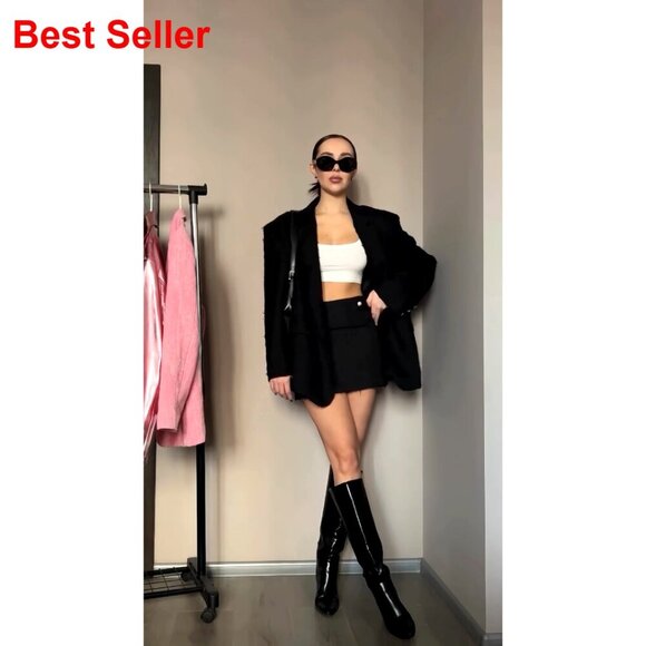 Retro Chunky Oval Sunglasses UV400 Protection Thick Frame Women main image 7